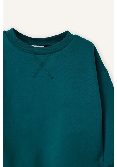Defacto Sweatshirt Kumaşı 2li Takım Erkek Bebek E8430a526spgn265 Yeşil-gn265