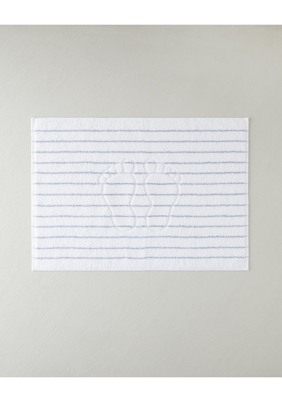 Mono Stripe Pamuk Ayak Havlusu 50x70 Cm Beyaz - Mavi