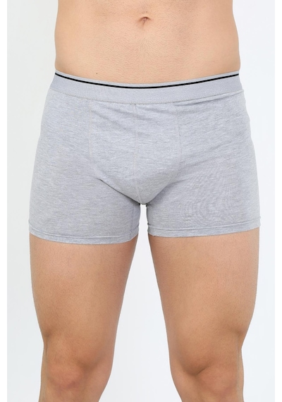 İbrahim Burak Etiler Collection Moda Çizgi Erkek Pamuk Likralı Boxer Gri 40133
