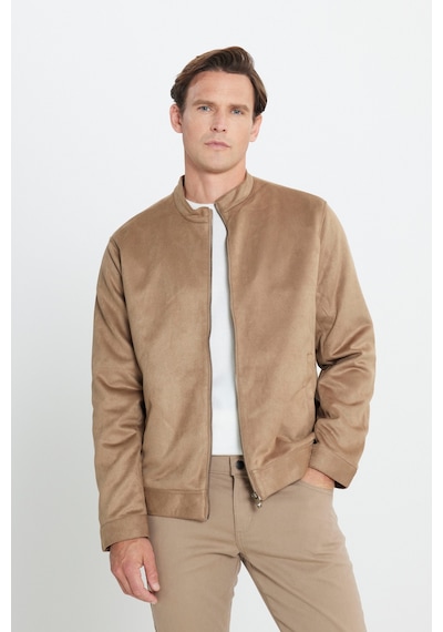 Ac&Co / Altınyıldız Classics  Erkek Bej Standart Fit Normal Kesim Dik Yaka Mont Bej