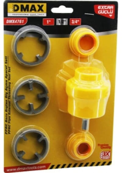6pcs Plastik Su Borusu Dış Diş Açma Matkap Ucu 1 - 1/2 - 3/4 5324