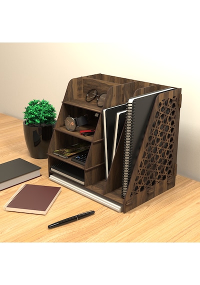 Kuk Design Ottoman Masaüstü Düzenleyici Ofis Evrak Rafı Organizer N11.292