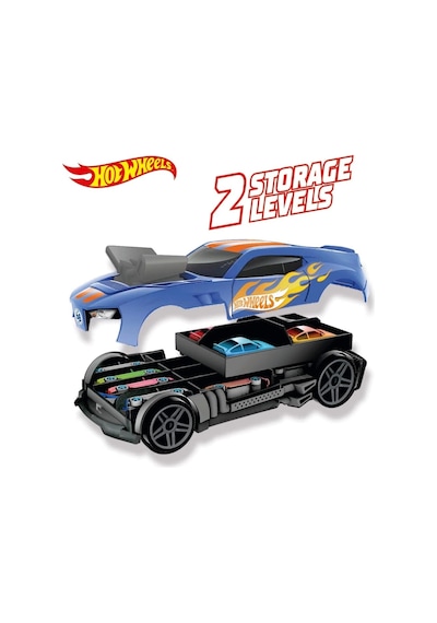 Hot Wheels Race N' Haul 2'si 1 Arada Saklama Kutusu Çok Renkli