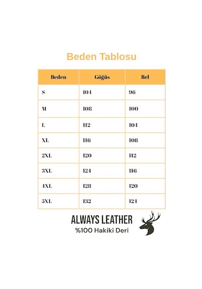 Always Leather Usta İşi Özel Dikim Hakiki Deri Ceket 1803340009 Kahverengi