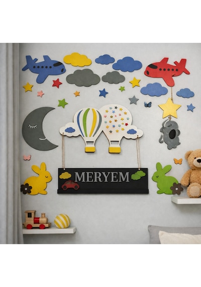 Bebek Ve Çocuk Odası İçin Duvar Süsü Kişiye Özel No61
