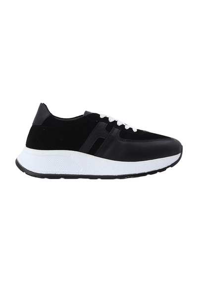 Albishoes Albini Kadın Hakiki Deri Ve Süet Günlük Spor Ayakkabı Siyah