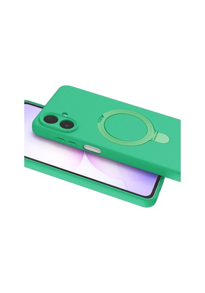 Samsung Galaxy A07 4g İçin Uyumlu Soft Tasarım Magsafe Halka Stand İçi Kadife Kapak