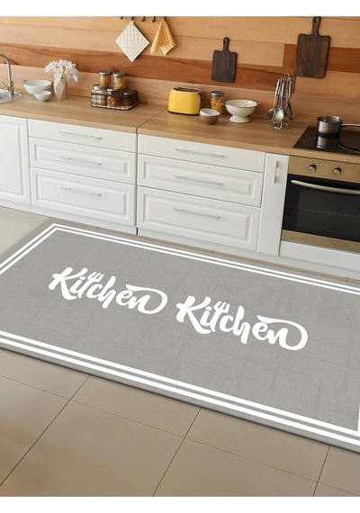 Makinede Yıkanabilir Kaymaz Taban Leke Tutmaz Dijital Baskı Mutfak Halısı 3044m 001