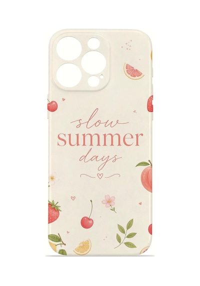Apple iPhone Uyumlu 16 Pro Vorian İnce Kamera Korumalı Mika Kılıf Slow Summer Days Slow Summer Days Mika