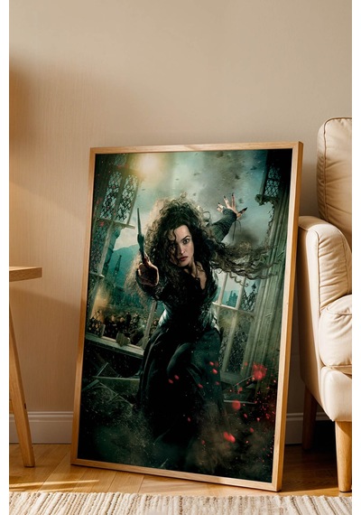 Bellatrix Lestrange Özel Tasarım Çerçeveli Tablo - Lüks Harry Potter Karakter Posteri Duvar Dekoru Kayın Bellatrix Lestrange Özel Tasarım Çerçeveli Tablo - Lüks Harry Potter Karakter Posteri Duvar Dekoru Kayın