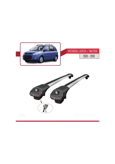 Hyundai Lavita / Matrix Fc 2001-2010 Arası İle Uyumlu Ace-1 Ara Atkı Tavan Barı Gri