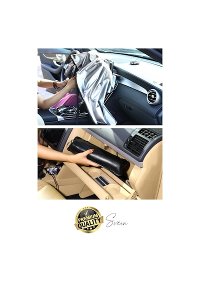 Premium Büyük Boy Titanyum Tüm Araçlarla Uyumlu Geçirmez Dayanıklı Araç İçi Ön Cam Şemsiye Güneşlik