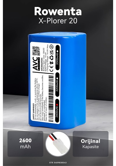 Rowenta X-plorer 20 2600mah Robot Süpürge Bataryası G.g