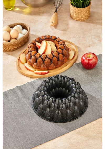 Prizma Döküm Granit Kek Kalıbı Siyah 26 Cm