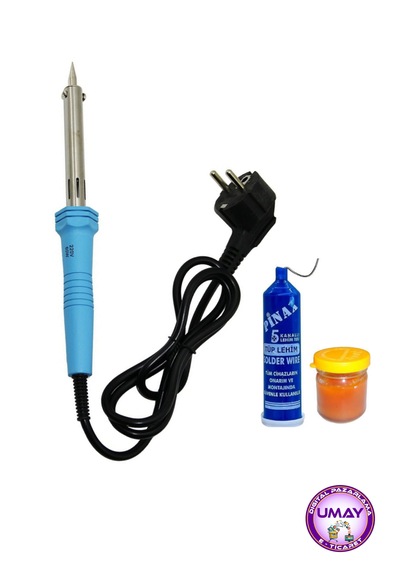 Profesyonel 60w 220v Lehim Makinesi Kalem Havya Seti Lehim Teli Ve Lehim Pastası Dahil