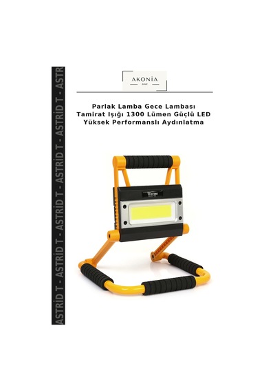 Parlak Lamba Gece Lambası Tamirat Işığı 1300 Lümen Güçlü Led Yüksek Performanslı Aydınlatma Beyaz