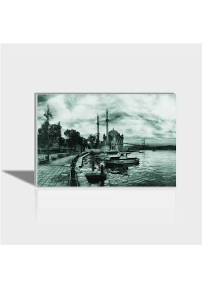 60X90 Cm Siyah Beyaz Ortaköy Canvas Tablo