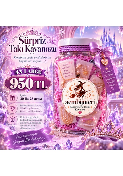Sürpriz Takı Kavanozu 4x Large Çok Renkli
