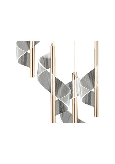 Jadon 5'li Sıralı 3 Renkli 40 Watt Gold Kristal Ledli Modern Oturma Odası Salon Sarkıt Avize Diğer