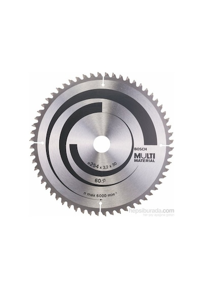 254 Mm Çapında Çok Amaçlı Daire Testere Bıçağı, 30 Mm İçten 3,2 Mm Kalınlık