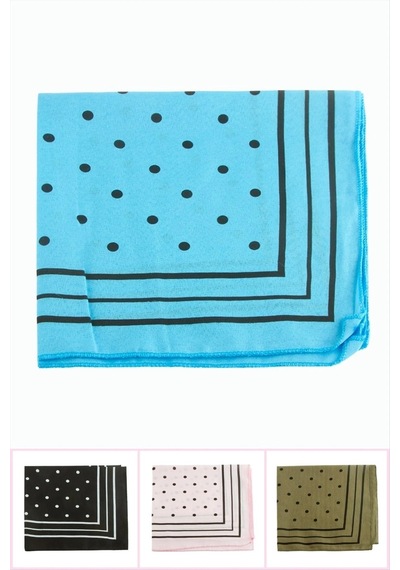 Benekli Desenli Keten Bandana 50 50