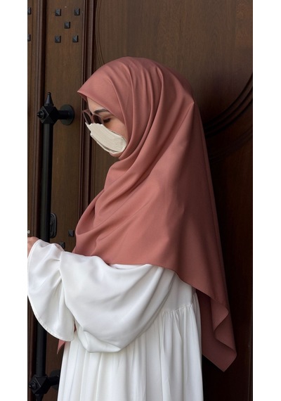 Qalortex Scarf Pamuklu Organik Modal Eşarp-soğan Kabuğu