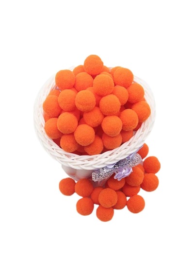 100 Adet 2cmturuncu Pompom Yumuşak Ponpon Peluş