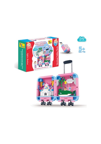Ogi Mogi Toys Eğitici Bloklar Pembe Valiz 519 Parça  Yapı Seti