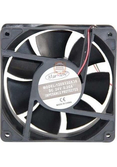 24v Dc 120x120x38mm 2 Pin Kare Fan