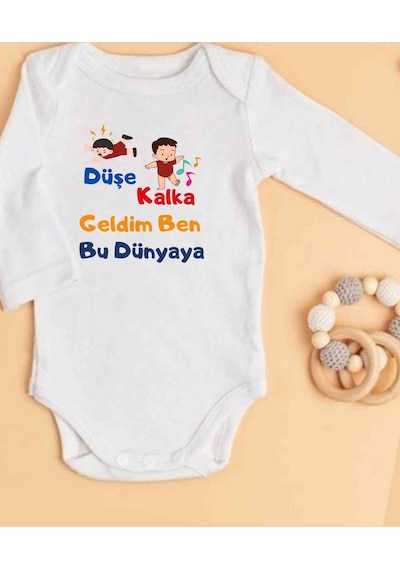 Lupi İsimli Zıbın Yazılı Bebek Zıbın Krem-ekru Beyaz