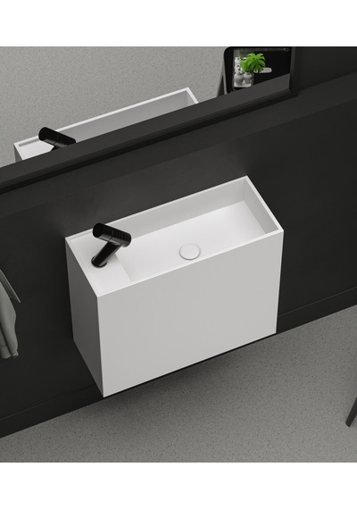 Akrilik-Corian Solid Banyo Dolabı (479187600) Beyaz