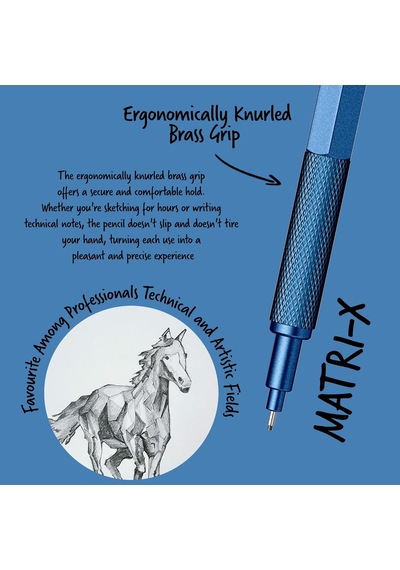 Scrikss Office Matri-x Versatil 0.7 Mm Metalik Mavi Şeffaf Amb Genel