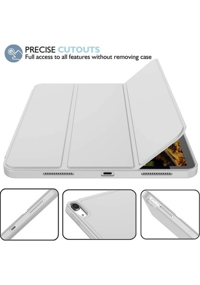 Apple Uyumlu iPad Air 5 10.9" 2022 M1 Kılıf Kalem Bölmeli Smart Case A25