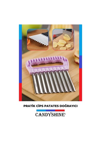 Pratik Cips Patates Sebze Dilimleyici Doğrayıcı Çok Renkli