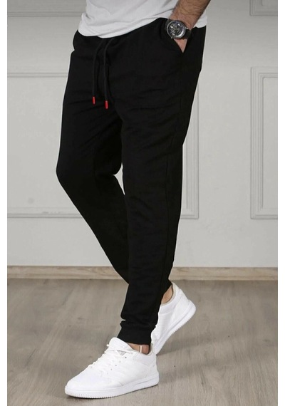 Relax Family Xf Erkek Yazlık Siyah Jogger Eşofman Altı Dar Paça Slim Fit Rlx044513 Siyah