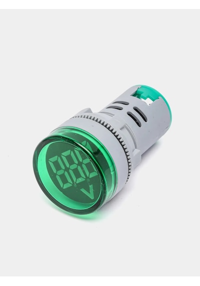Xkoren 22 Mm 24-550v Led'li Yeşil Voltmetre 10 Adet