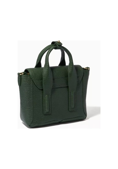 3.1 Phillip Lim Pashli Mini Yeşil Çanta Shark Deri Dokulu, Metal Detaylı Ve Çapraz Askılı El Çantası
