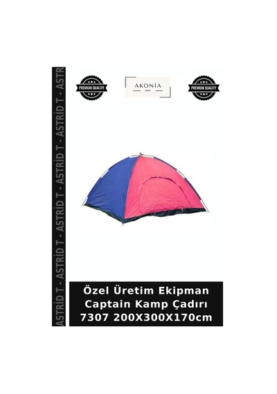 Özel Üretim Ekipman Captain Kamp Çadırı 7307 200x300x170cm Standart