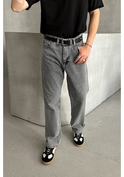 Erkek Baggy Jean Pantolon Antrasit