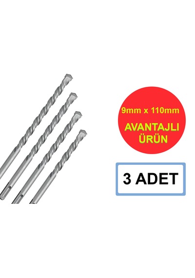 Sds Plus Matkap Ucu 9mm X 110mm Sgs1504 3 Adet
