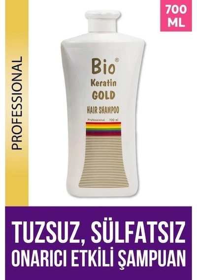 Keratin Gold Bio Tuzsuz Şampuan 700 Ml. Normal