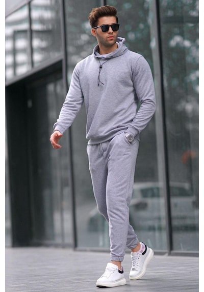 Madmext Grimelanj Kapşonlu Basic Eşofman Takımı 5908 Grimelanj