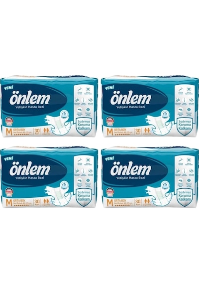 Önlem Belbantlı Hasta Bezi Eko Orta Boy M Beden 30 Lu X 4 Adet