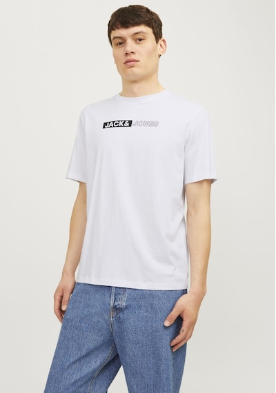 Jack & Jones JJECORP LOGO TEE PLAY Erkek  Beyaz Tişört