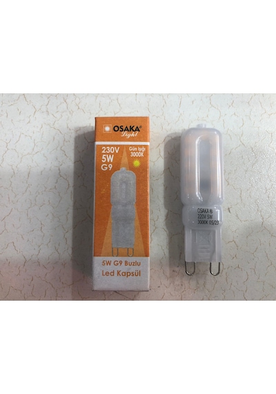 5 Adet Osaka 5w 40w 380 Lümen G9 Buzlu Led Lamba 3000 Kelvin Sa