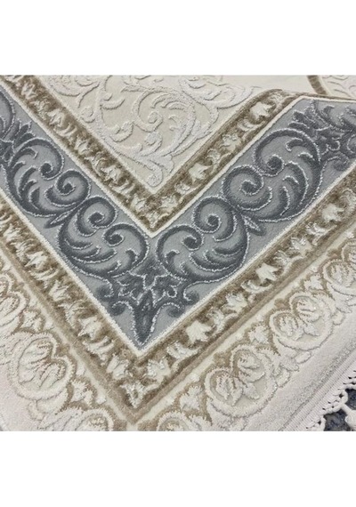 Gabardin Halı Miranda Serisi 4013 Akrilik Halı Salon Oturma Odası Halısı Krem