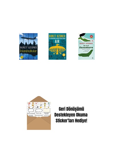 İstanbullular + Air - The Adventures Of Misfit Defne Kaman + İki Yeşil Su Susamuru Midi Boy + Okuma Sticker'ları