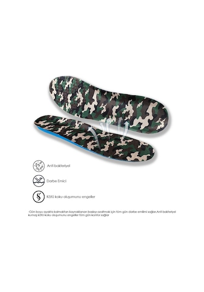 Blue Gel BG184.ML Memory Foam Ortopedik, Asker Botları İç Tabanlık