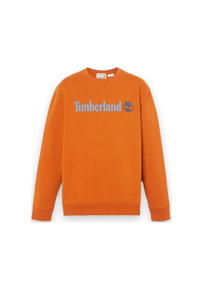 Timberland Tb0a5ujy Linear Logo Crew Neck Sweat Turuncu Erkek Sweatshirt