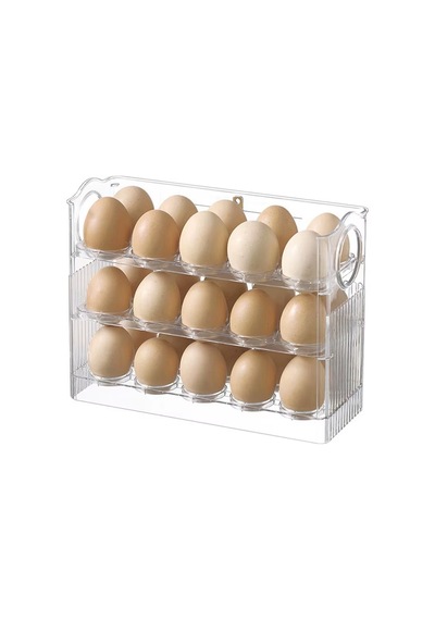 Microcase Sert Abs Plastik Dolapiçi Yumurta Organizer Ve Standı Kapaklı Tasarım Al5453 Şeffaf